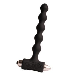 ROCKS- OFF - PETITE SENSATIONS PEARLS PLUG ANAL VIBRADOR NEGRO