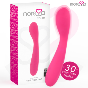 MORESSA - DRUSO MASAJEADOR DUO PUNTO G Y SUERO PELVICO PREMIUM SILICONE RECARGABLE