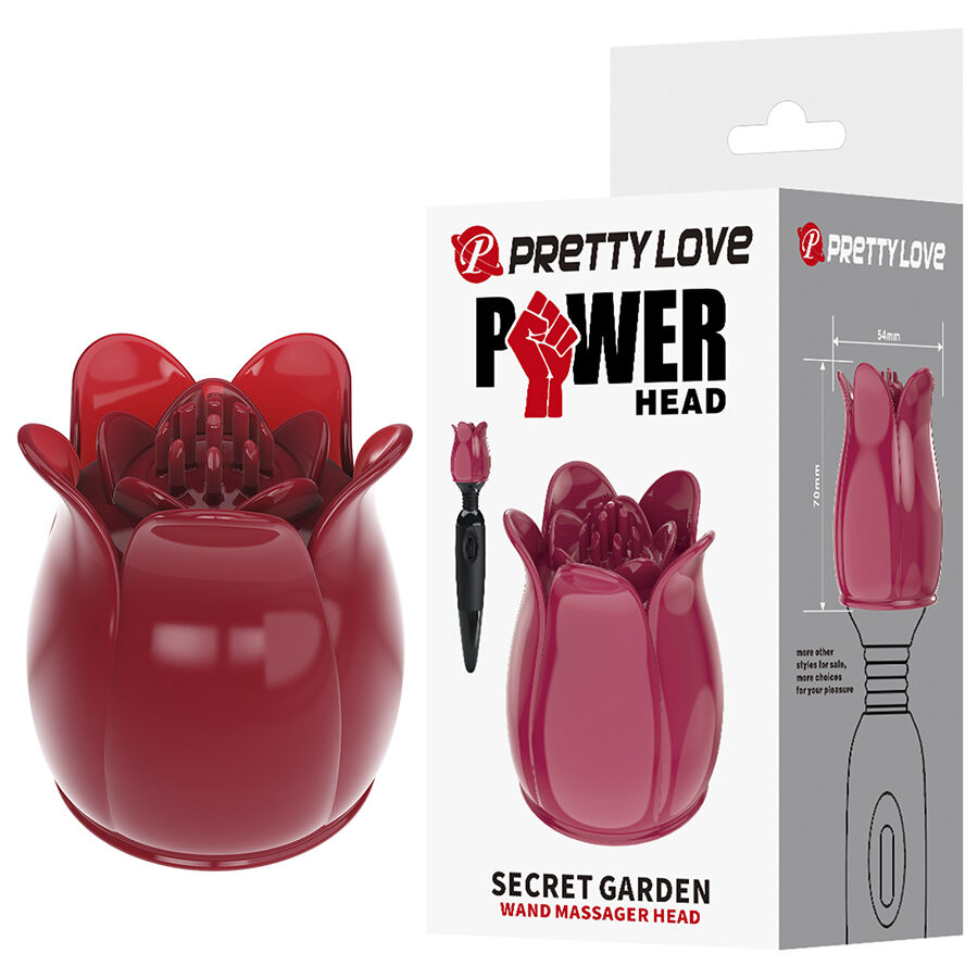 PRETTY LOVE - SECRET GARDEN CABEZAL MASAJEADOR ROSA