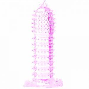 BAILE - FUNDA PARA PENE CON PUNTOS ESTIMULANTES ROSA 14 CM