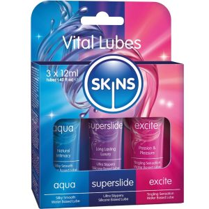 SKINS - VITAL LUBES KIT LUBRICANTES AQUA, SUPERSLIDE & EXCITE 3 x 12 ML