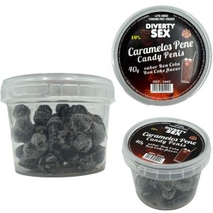 DIABLO PICANTE - 20 CARAMELOS CON FORMA DE PENE CON SABOR RON COLA