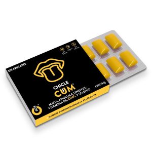 WUG CUM ? 1 X 8 UDS | Chicle funcional con sabor a plátano para potenciar la fertilidad, vitalidad y energía masculina