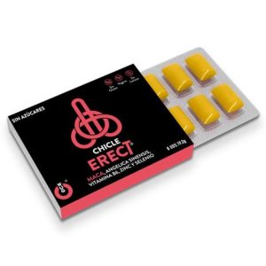 WUG ERECT ? 1 X 8 UDS | Chicle funcional con Maca, Zinc y Vitaminas para potenciar la energía y el rendimiento masculino