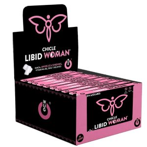 WUG LIBID WOMAN ? DISPLAY 12 X 8 UDS | Chicle funcional con Maca, Ginseng Femenino y Zinc para potenciar la vitalidad femenina