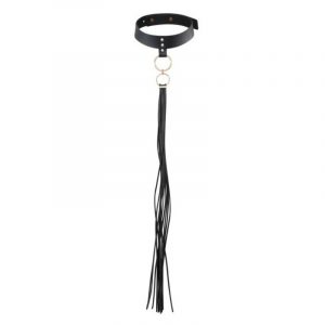 BIJOUX INDISCRETS MAZE - COLLAR CON FLECOS NEGRO