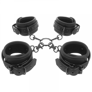 FETISH SUBMISSIVE - SET ESPOSAS MANOS Y TOBILLOS CON FORRO DE NEOPRENO